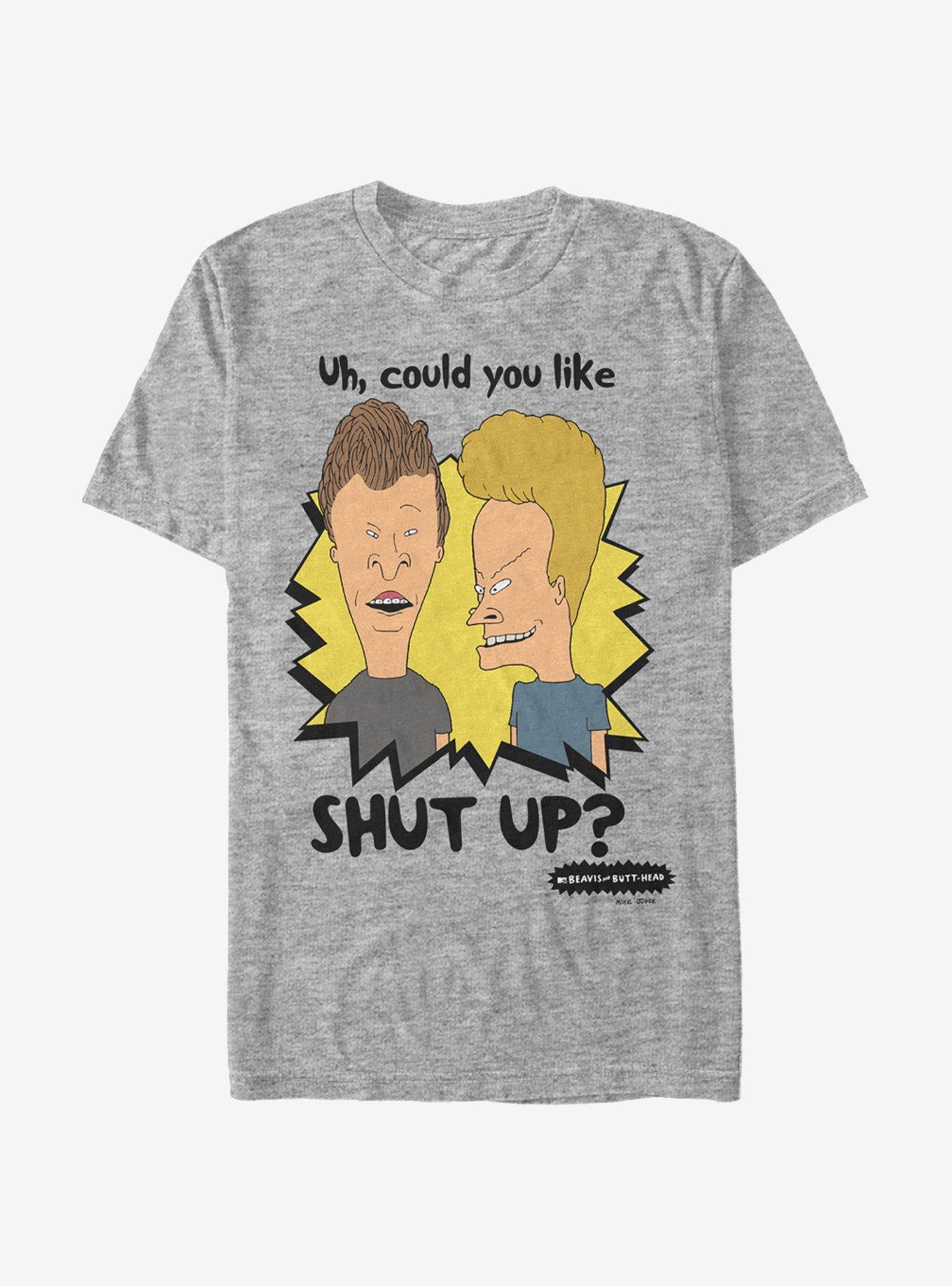 Beavis And Butt-Head Could You Like Shut Up T-Shirt, ATH HTR, hi-res