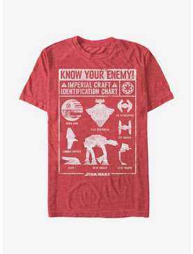 Star Wars Imperial Craft Identification Chart T-Shirt, , hi-res