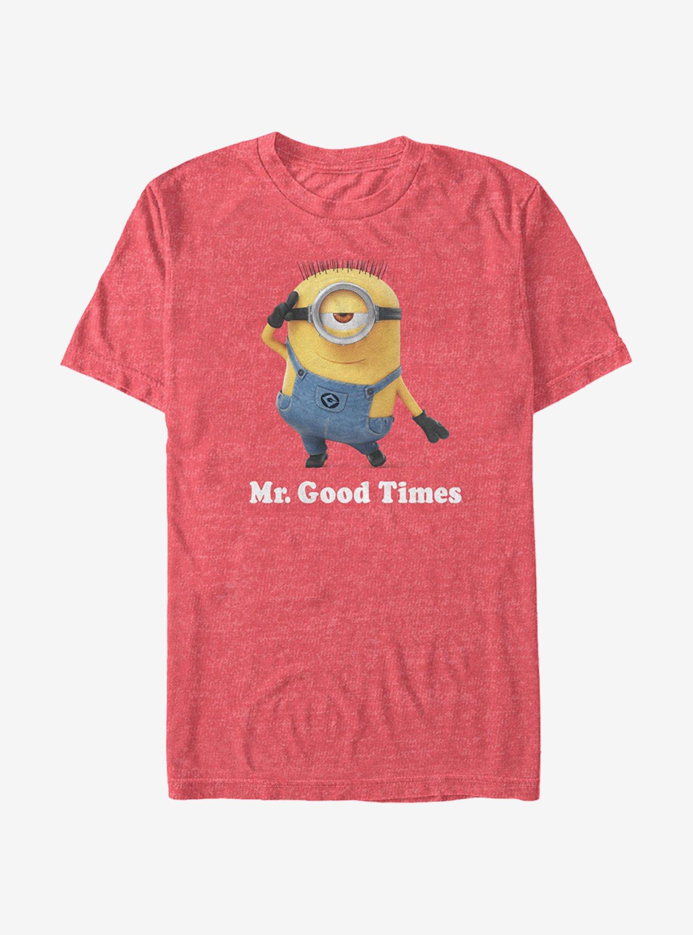 Despicable Me Minion Mr. Good Times T-Shirt, RED HTR, hi-res