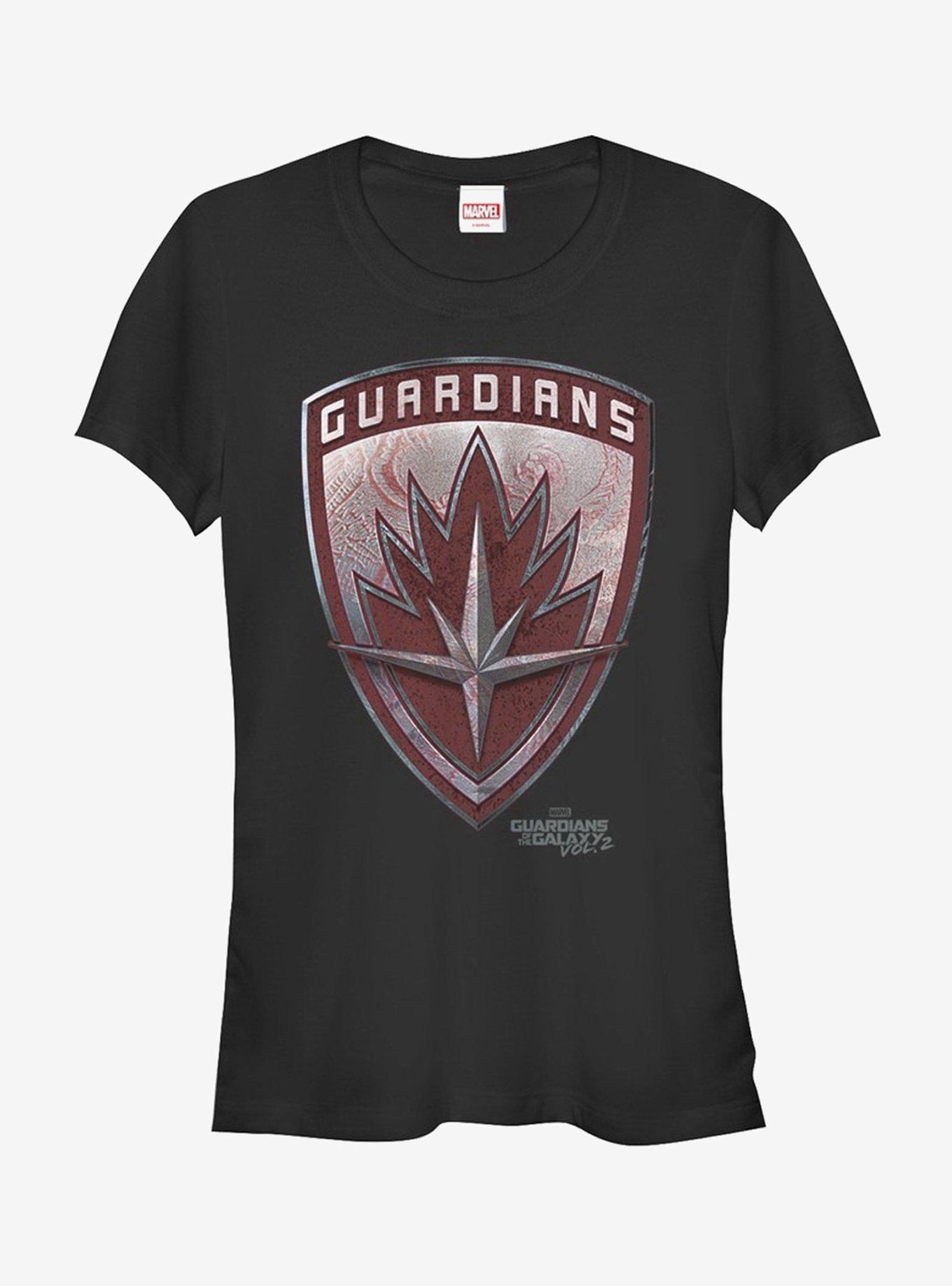 Marvel Guardians of the Galaxy Vol. 2 Tattoo Shield Girls T-Shirt, BLACK, hi-res