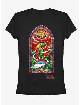 Nintendo Legend of Zelda Wind Waker Window Girls T-Shirt, BLACK, hi-res