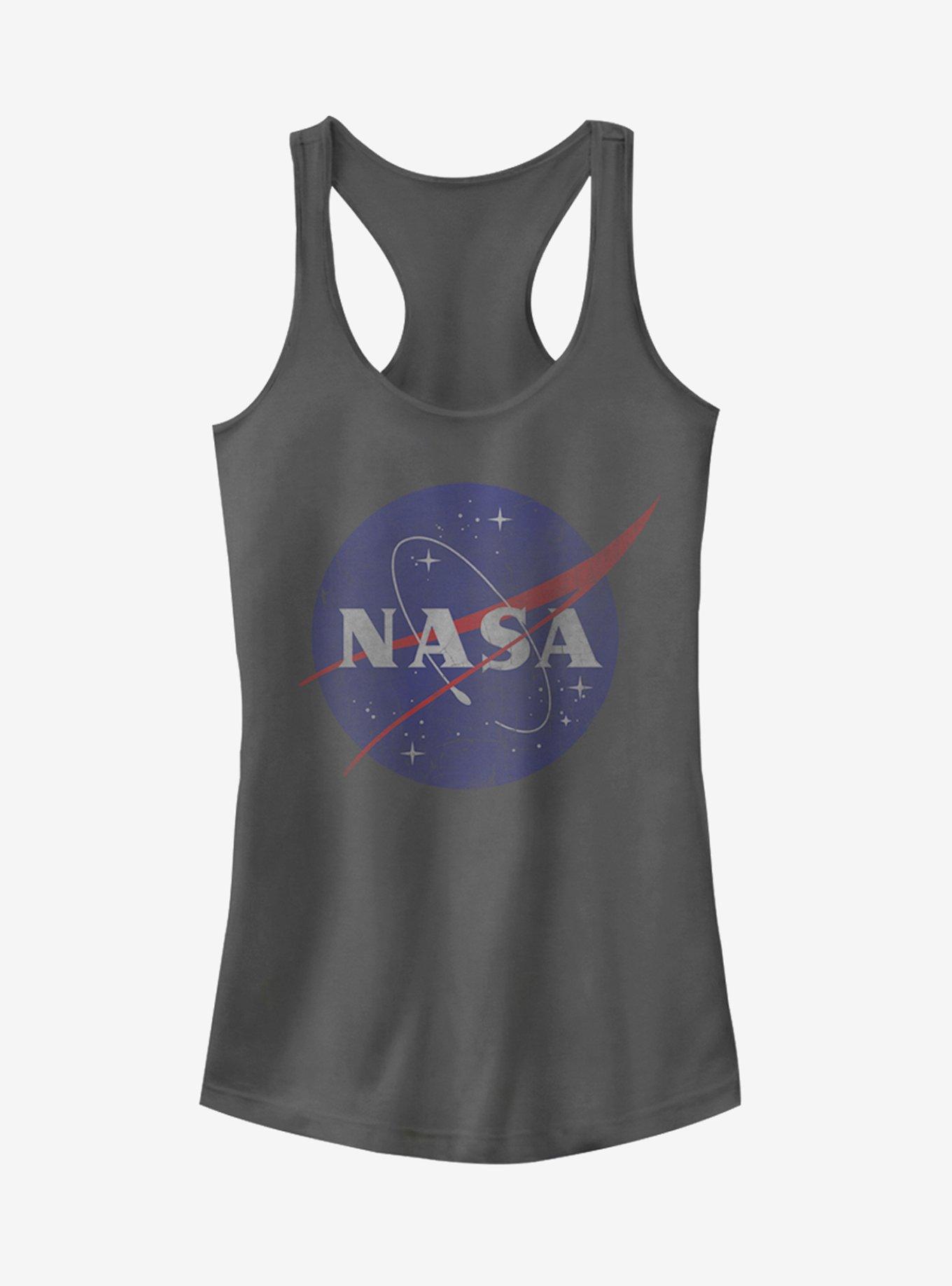 NASA Logo Girls Tank, CHARCOAL, hi-res