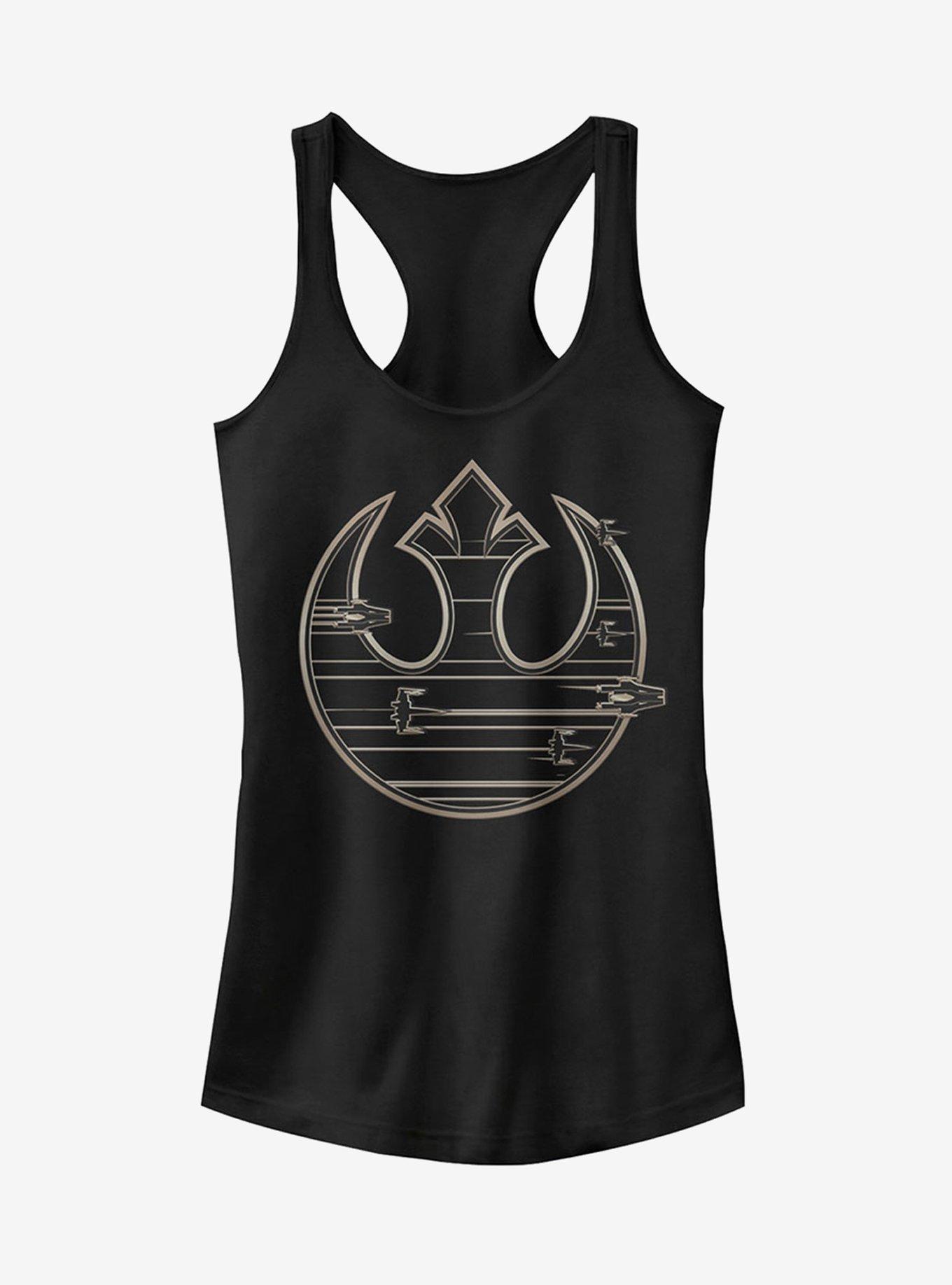 Star Wars Rebel Logo Streak Girls Tank Top, BLACK, hi-res