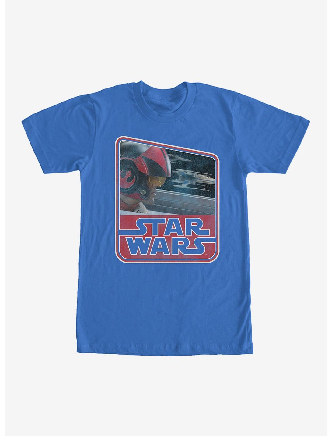Star Wars Retro Poe Dameron T-Shirt, ROYAL, hi-res