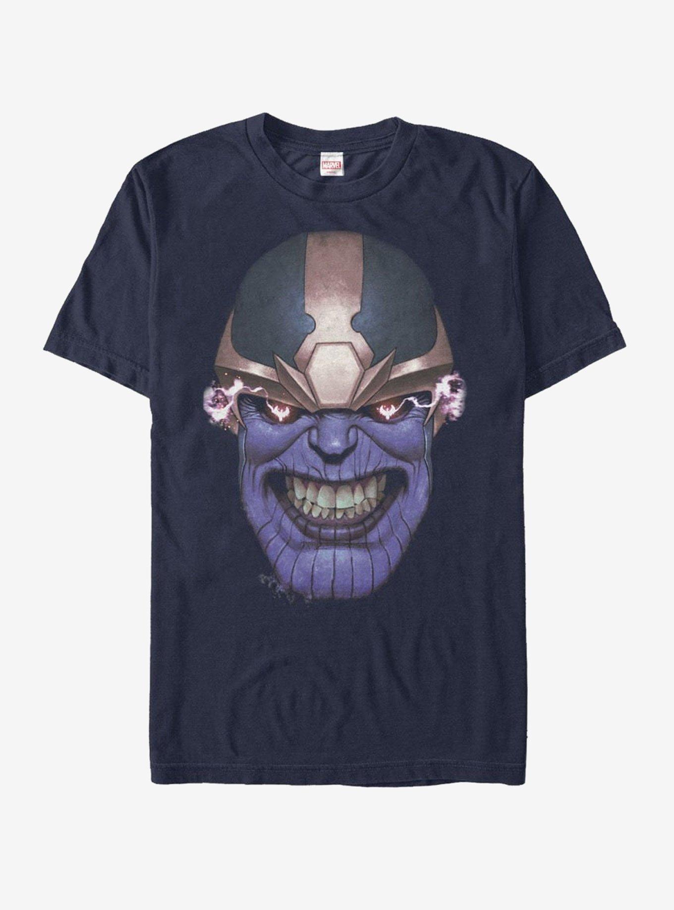 Marvel Thanos Grinning Face T-Shirt, NAVY, hi-res