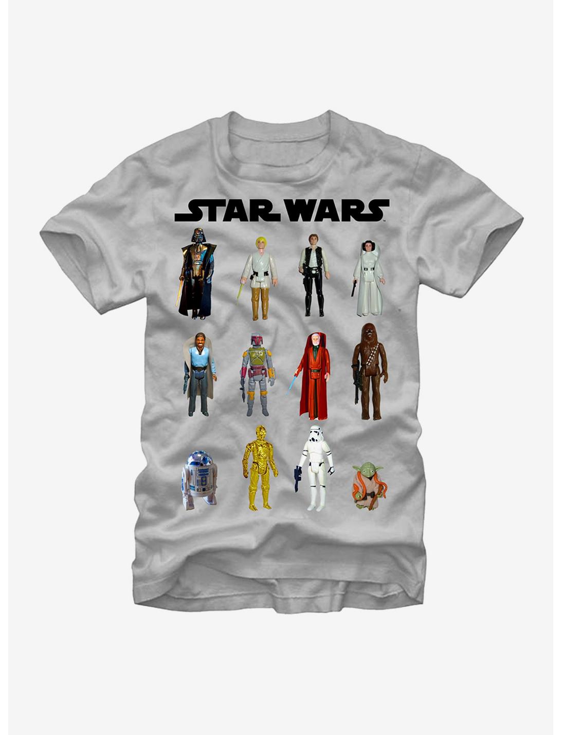 Star Wars Vintage Action Figures T-Shirt, SILVER, hi-res