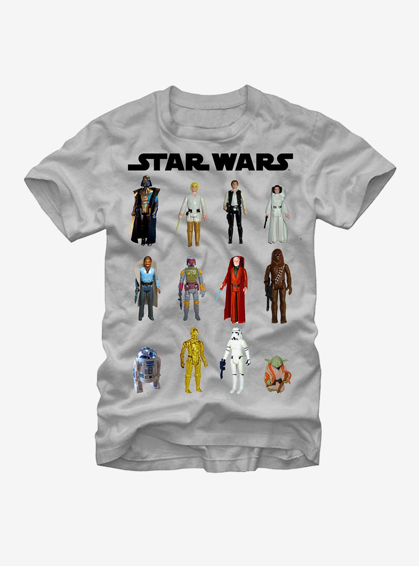 Star Wars Vintage Action Figures T-Shirt, SILVER, hi-res