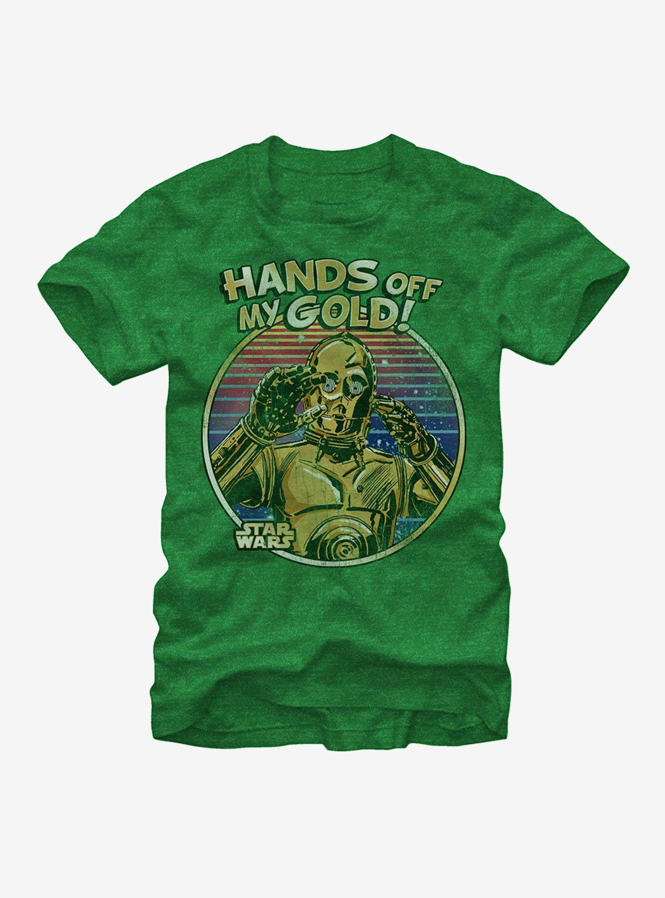 Star Wars C-3PO Hands Off My Gold T-Shirt, KEL HTR, hi-res
