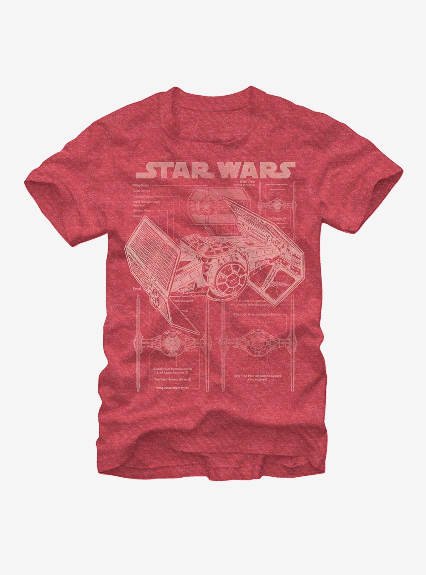 Star Wars TIE Fighter Blueprint T-Shirt, , hi-res