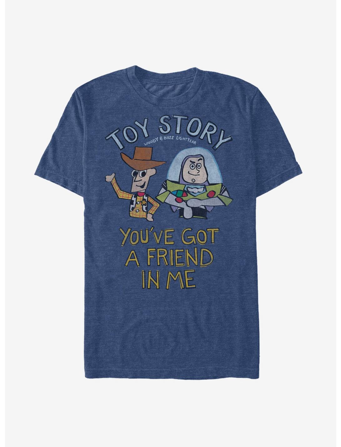 Toy Story Woody and Buzz You've Got a Friend T-Shirt, NAVY HTR, hi-res