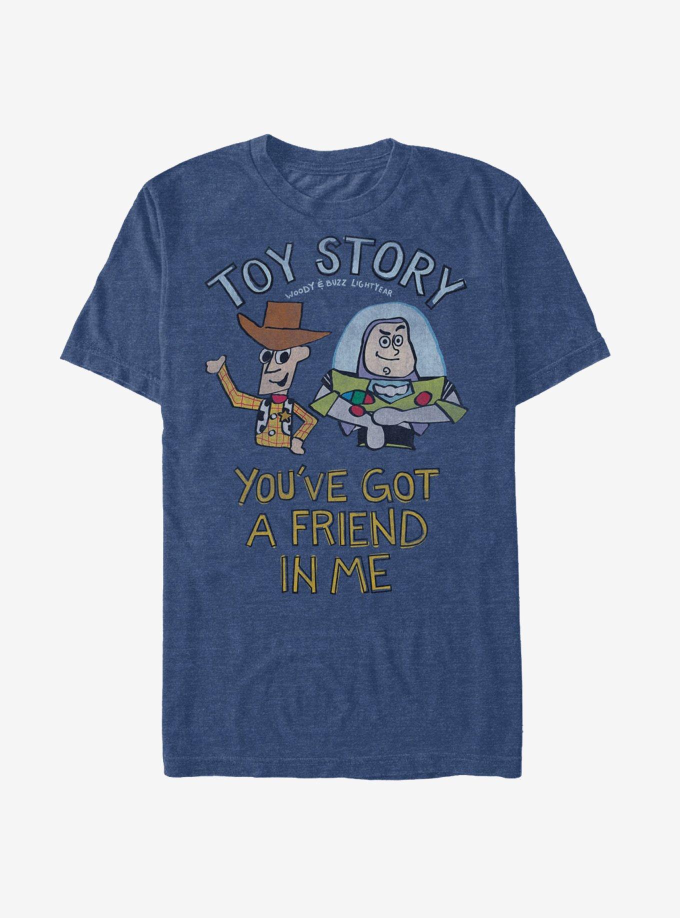 Toy Story Woody and Buzz You've Got a Friend T-Shirt, NAVY HTR, hi-res