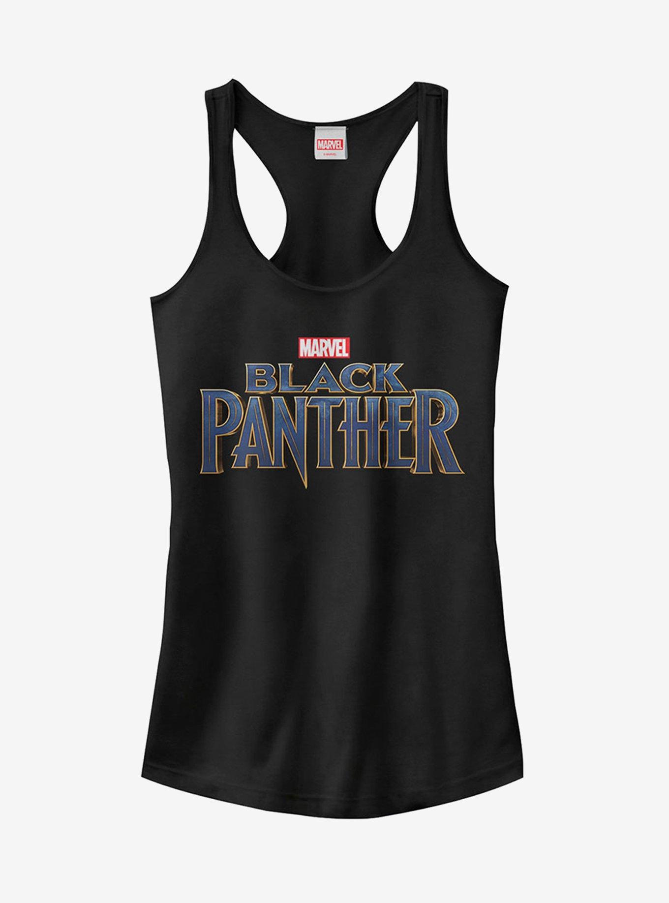 Marvel Black Panther 2018 Text Logo Girls T-Shirt, BLACK, hi-res