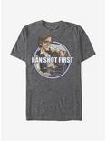 Star Wars Han Shot First Cartoon T-Shirt, CHAR HTR, hi-res