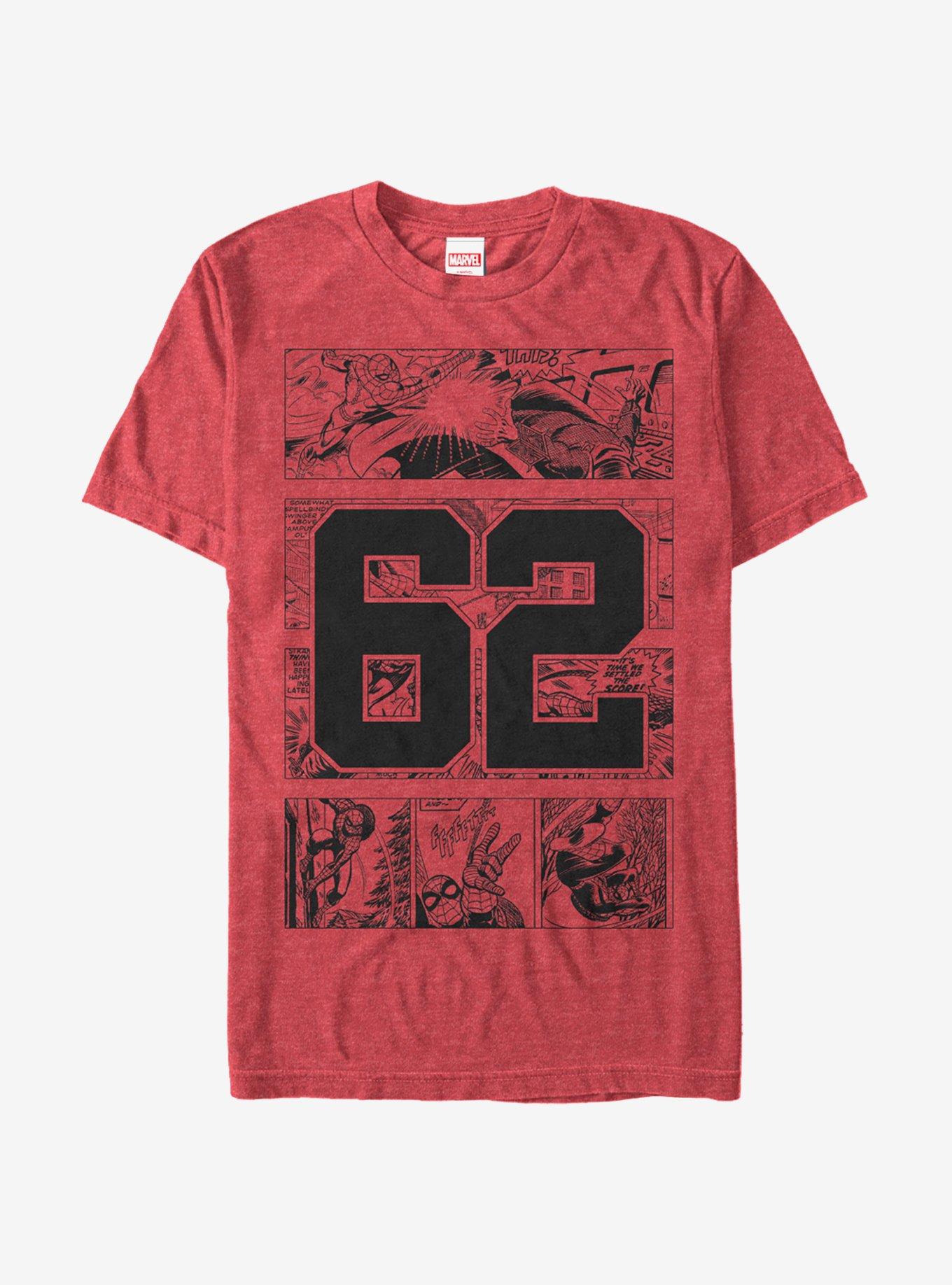 Marvel Spider-Man 62 Comic Book T-Shirt, RED HTR, hi-res
