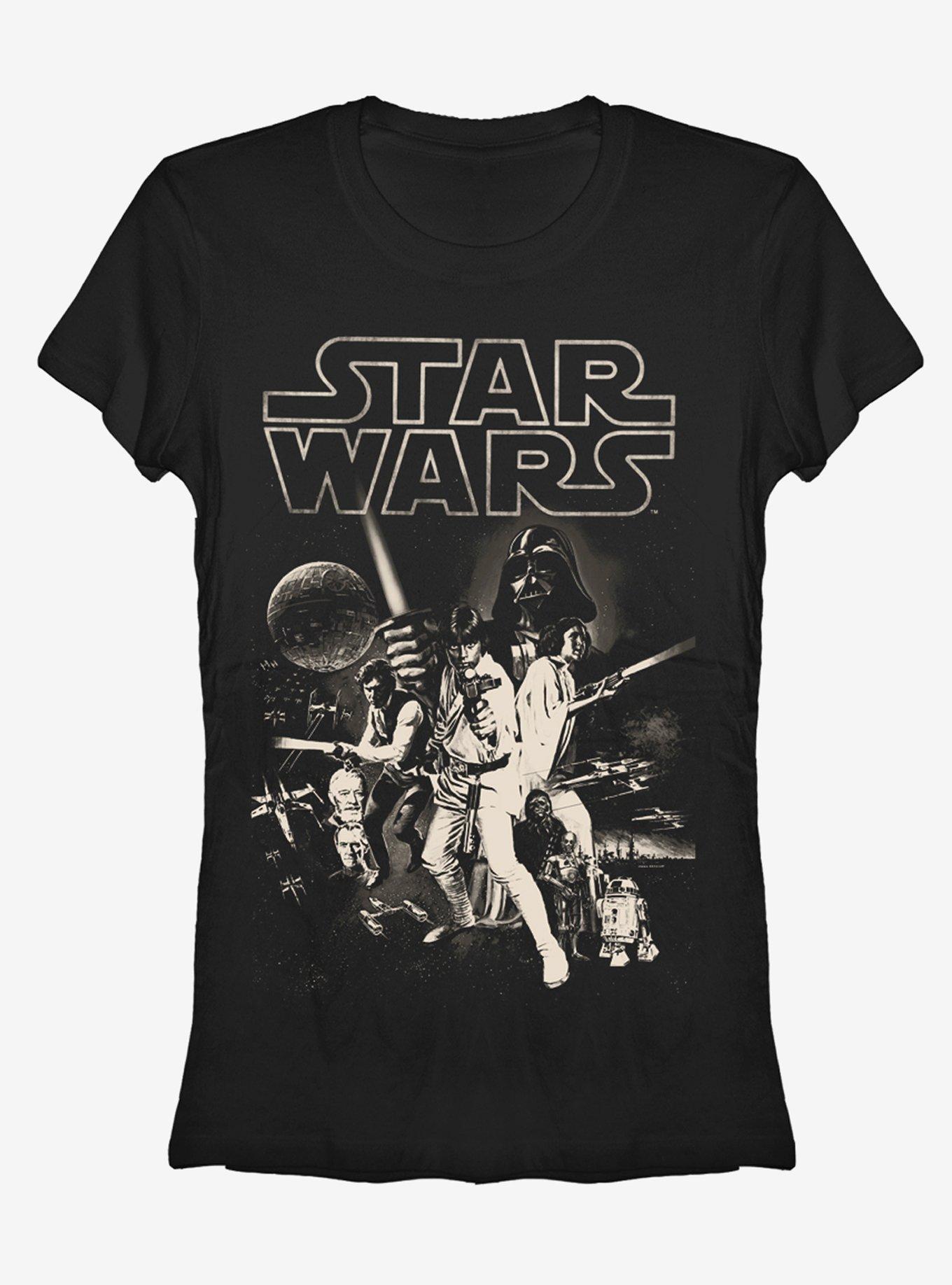Star Wars Classic Poster Girls T-Shirt, BLACK, hi-res