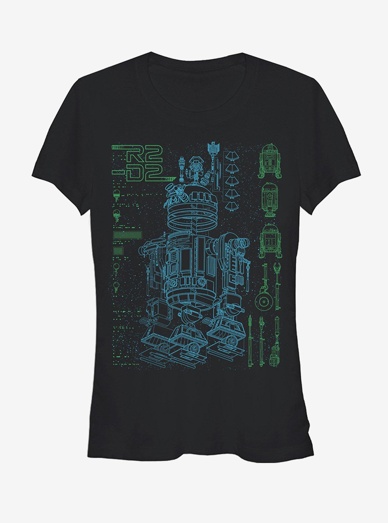 Star Wars Inside R2D2 Girls T-Shirt, BLACK, hi-res