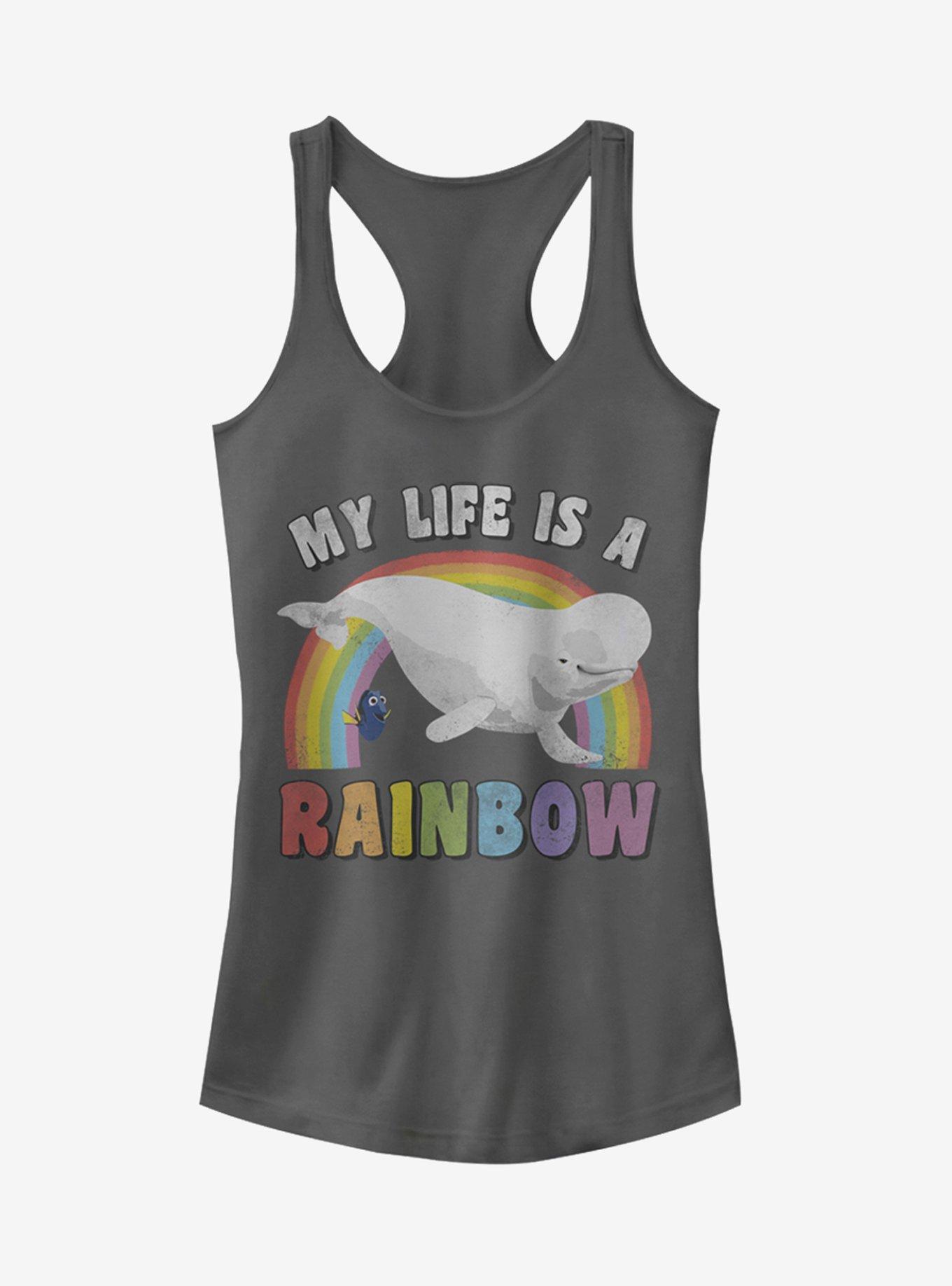 Disney Pixar Finding Dory Bailey Rainbow Life Girls Tank, CHARCOAL, hi-res