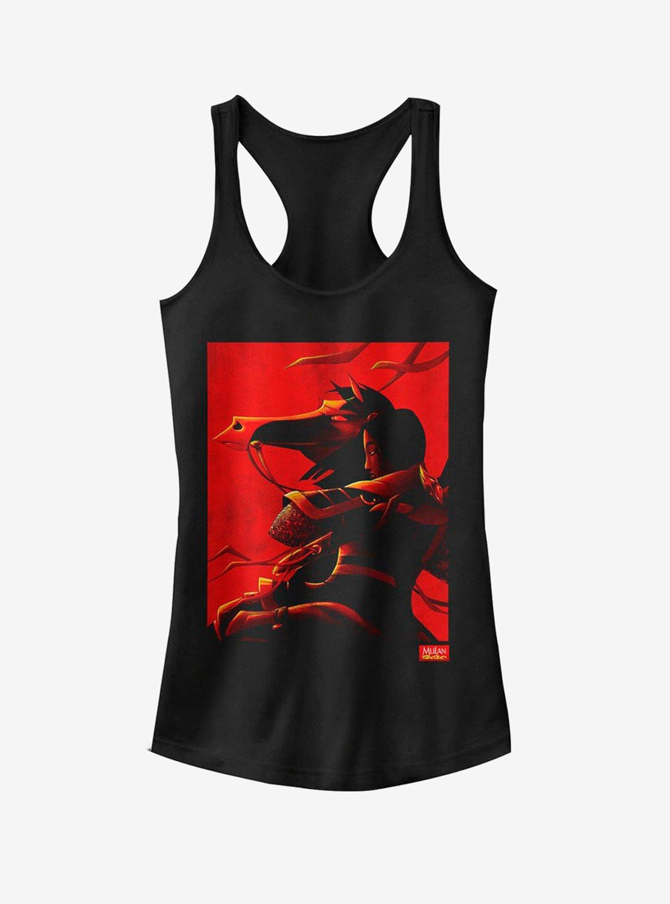 Disney Mulan Classic Poster Girls Tank Top, BLACK, hi-res