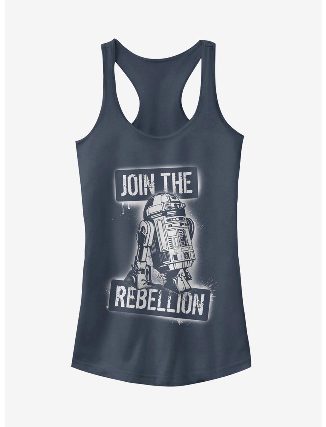 Star Wars R2-D2 Join the Rebellion Girls Tank, INDIGO, hi-res