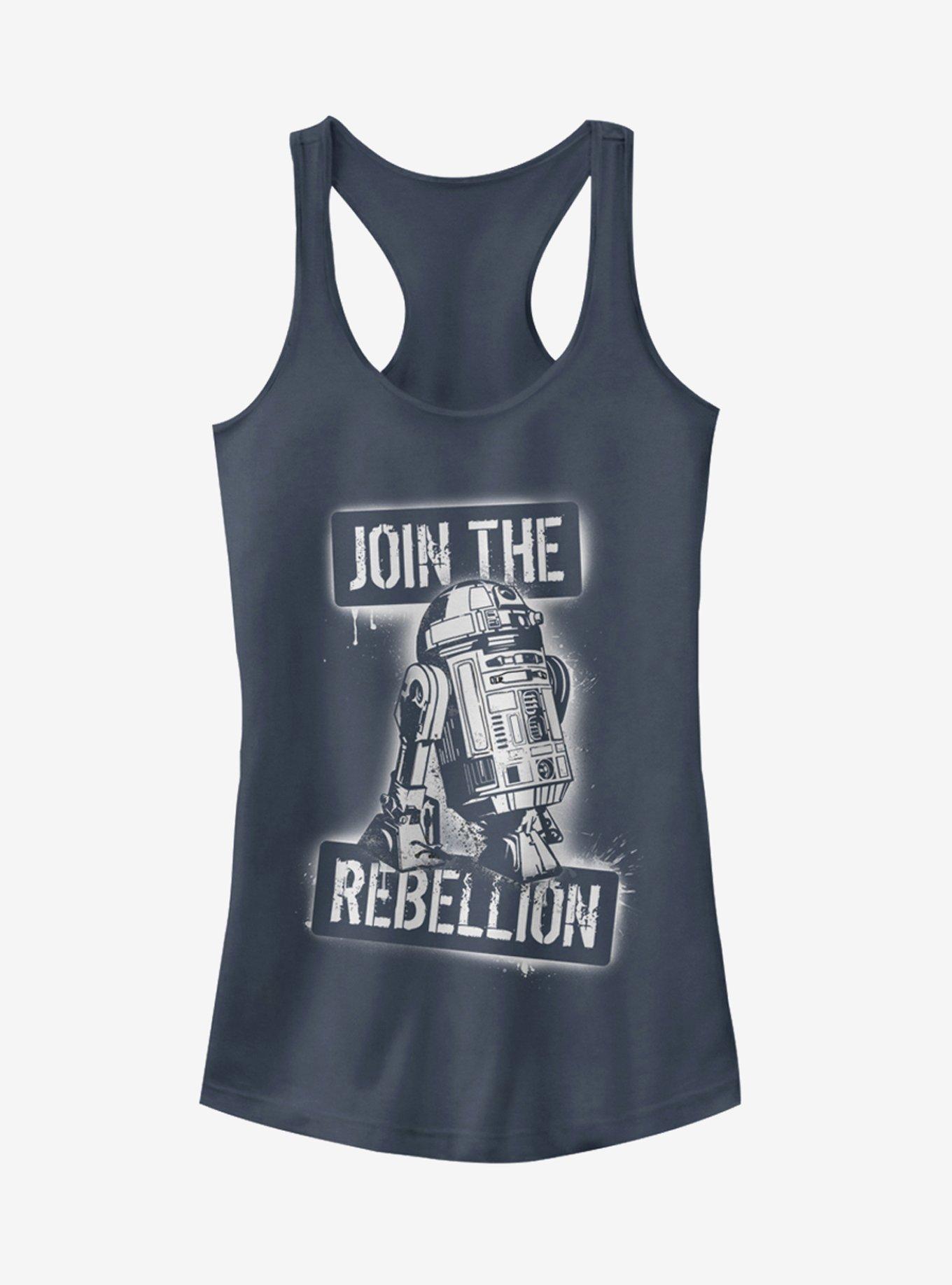 Star Wars R2-D2 Join the Rebellion Girls Tank, INDIGO, hi-res