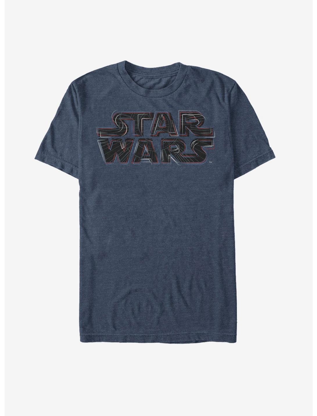 Star Wars Death Star Design Logo T-Shirt, NAVY HTR, hi-res