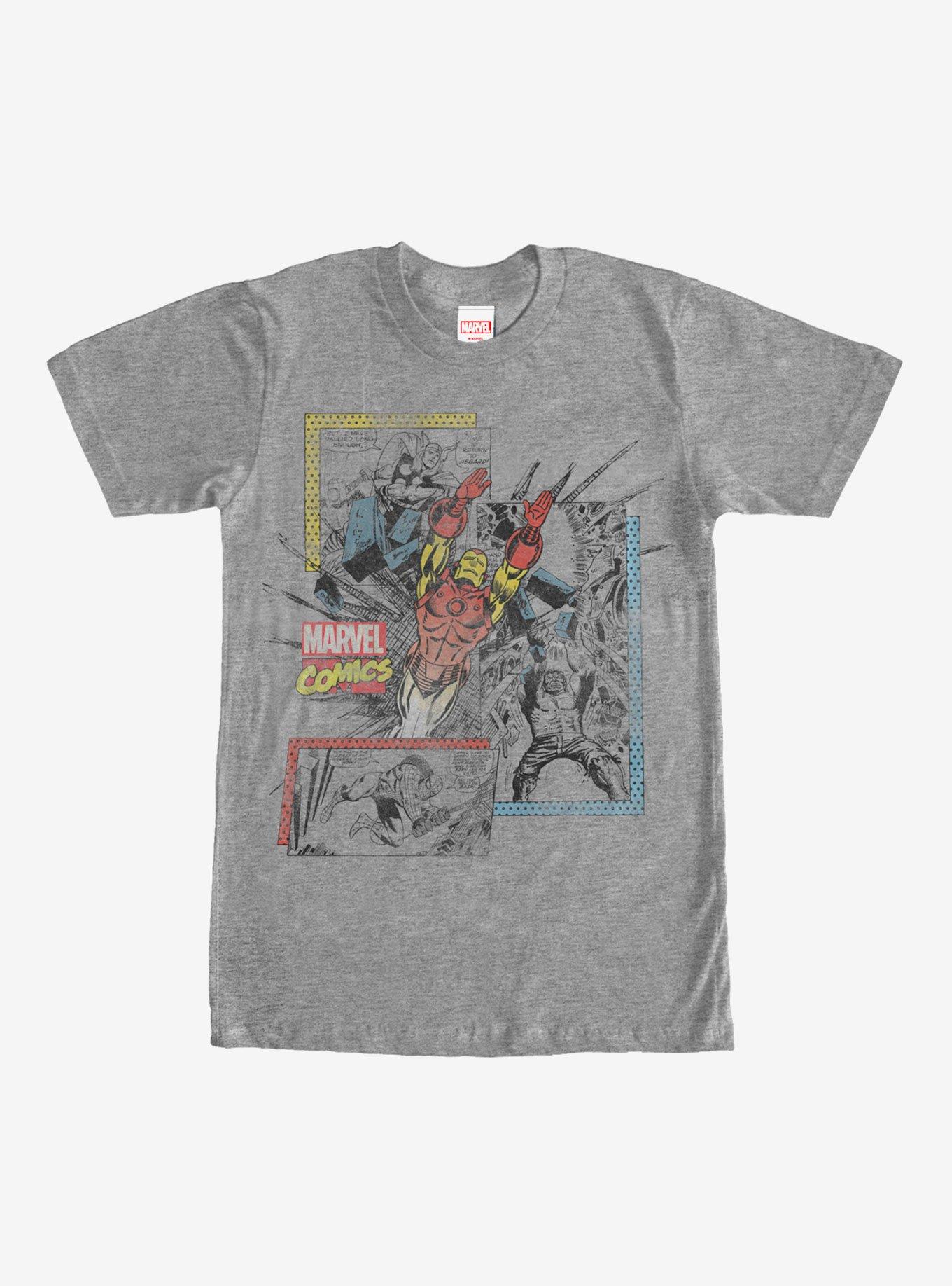 Marvel Retro Comic Book Print T-Shirt, ATH HTR, hi-res