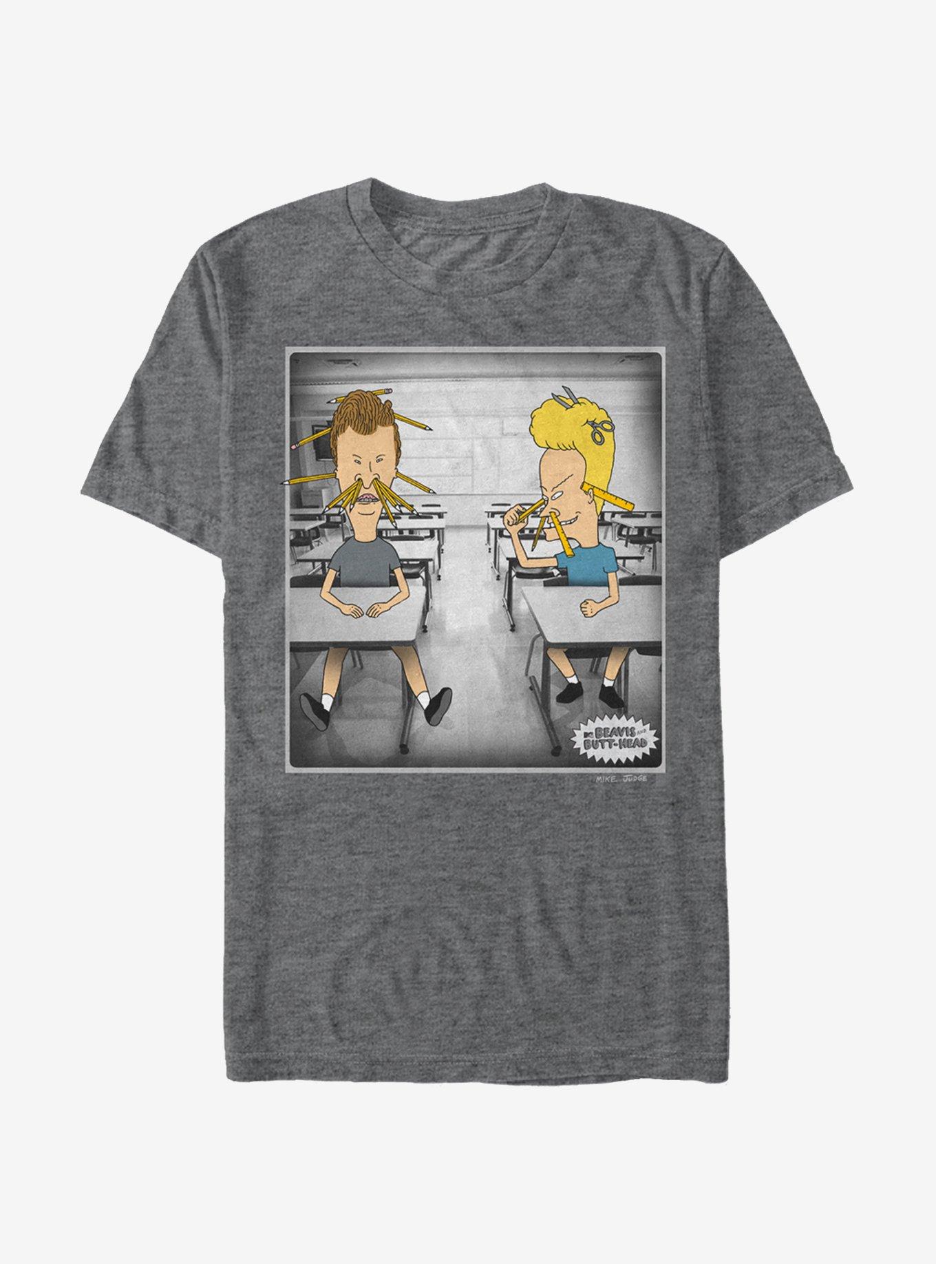 Beavis And Butt-Head School Day T-Shirt, CHAR HTR, hi-res