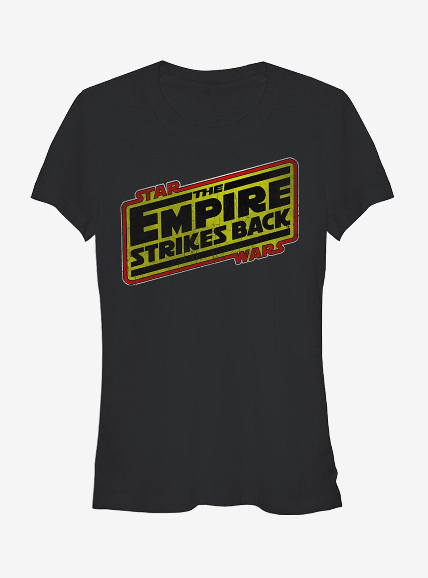 Star Wars Episode V The Empire Strikes Back Logo Girls T-Shirt, BLACK, hi-res