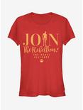 Star Wars K-2SO Join Rebellion Girls T-Shirt, RED, hi-res