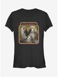 Star Wars Porgs Frame Girls T-Shirt, BLACK, hi-res
