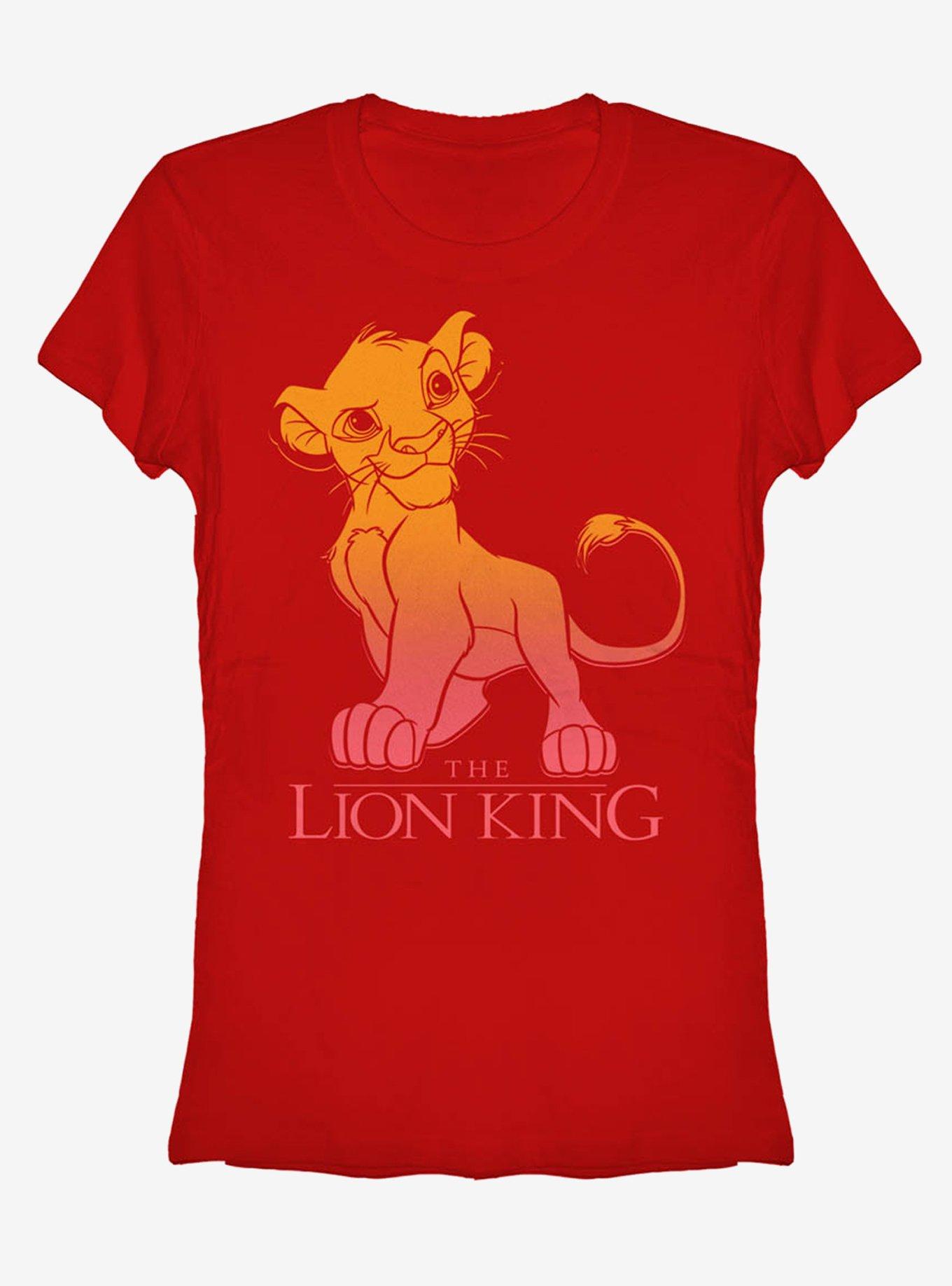 Lion King Young Simba Logo Girls T-Shirt, RED, hi-res