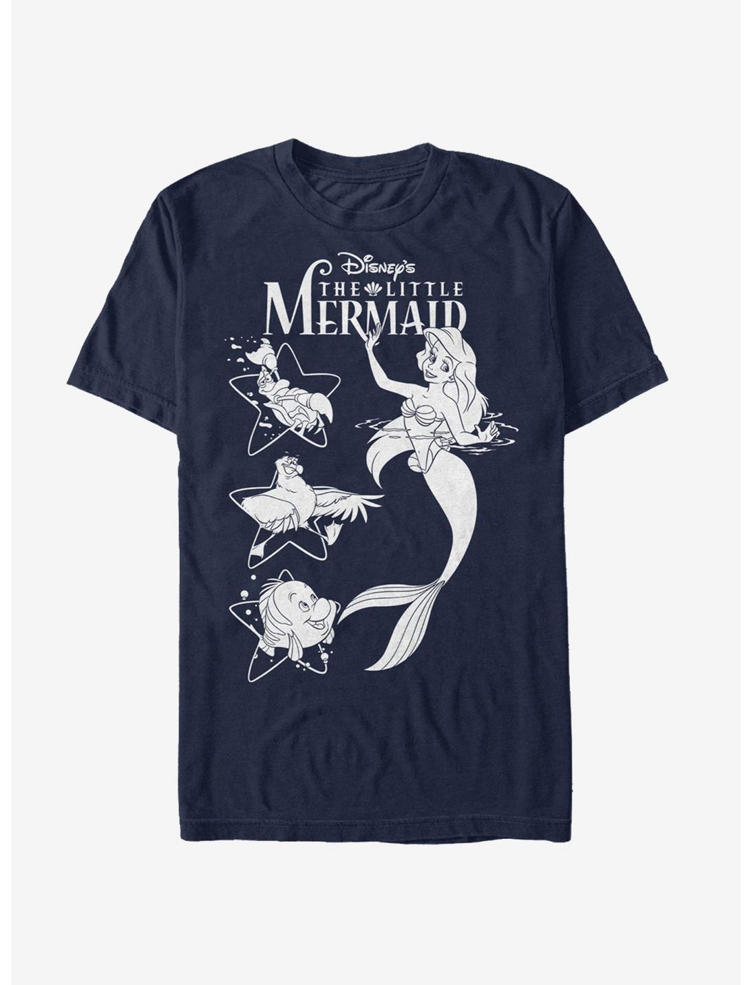 Disney The Little Mermaid Ariel And Friends T-Shirt, NAVY, hi-res