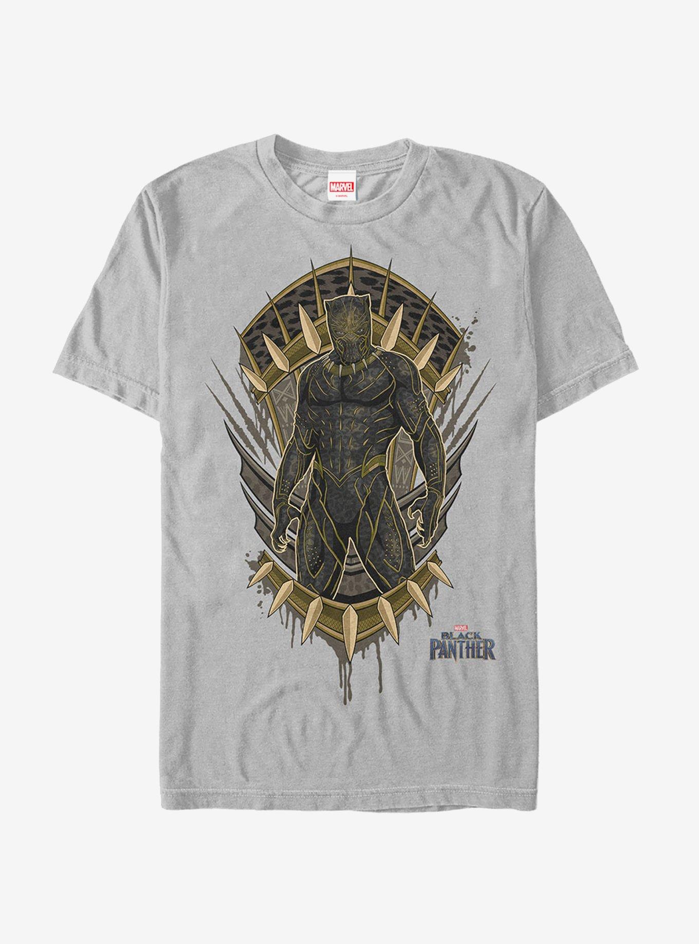 Marvel Black Panther 2018 Claw Crest T-Shirt, SILVER, hi-res