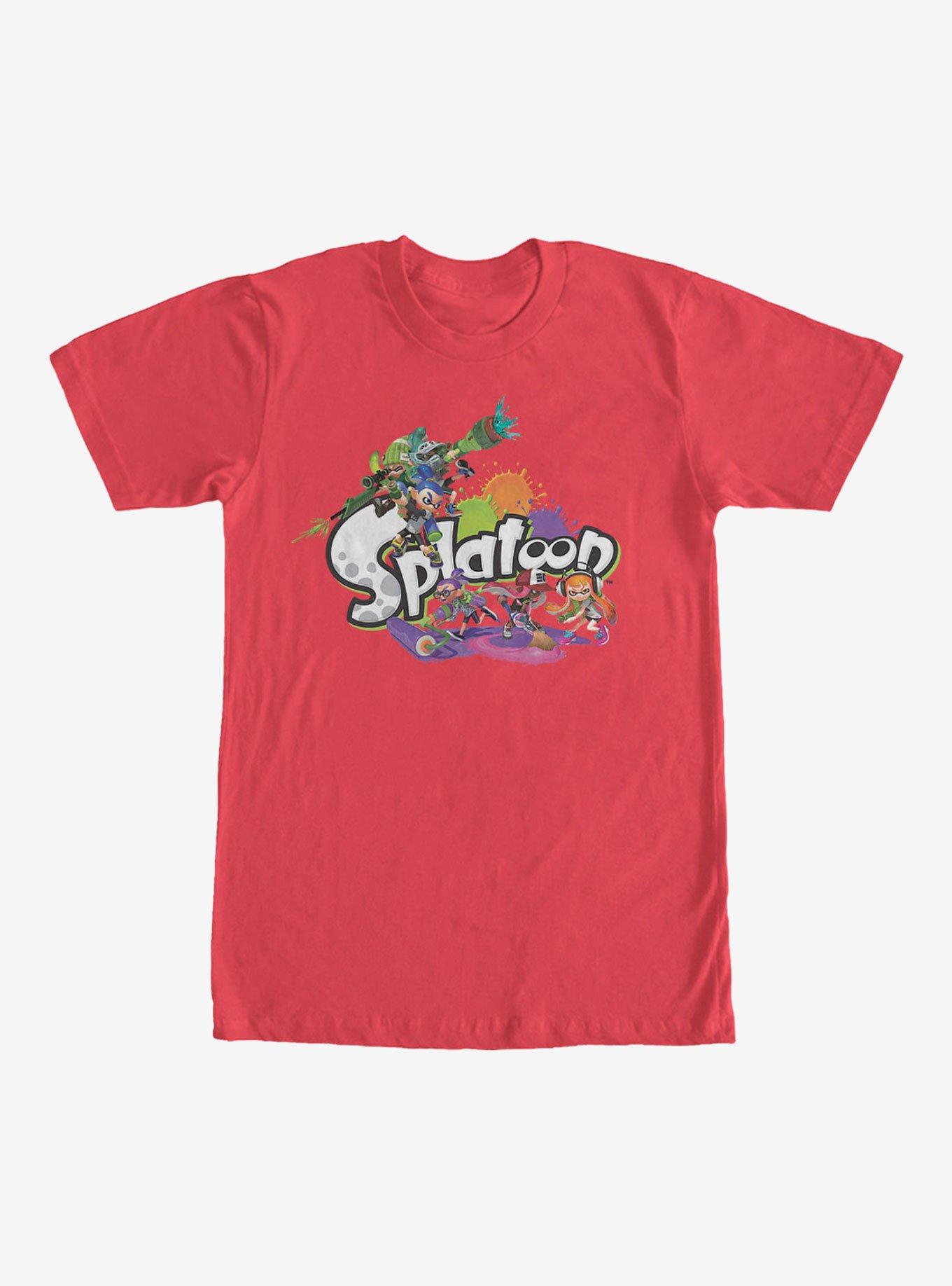 Nintendo Splatoon Inkling Humanoid T-Shirt, RED, hi-res