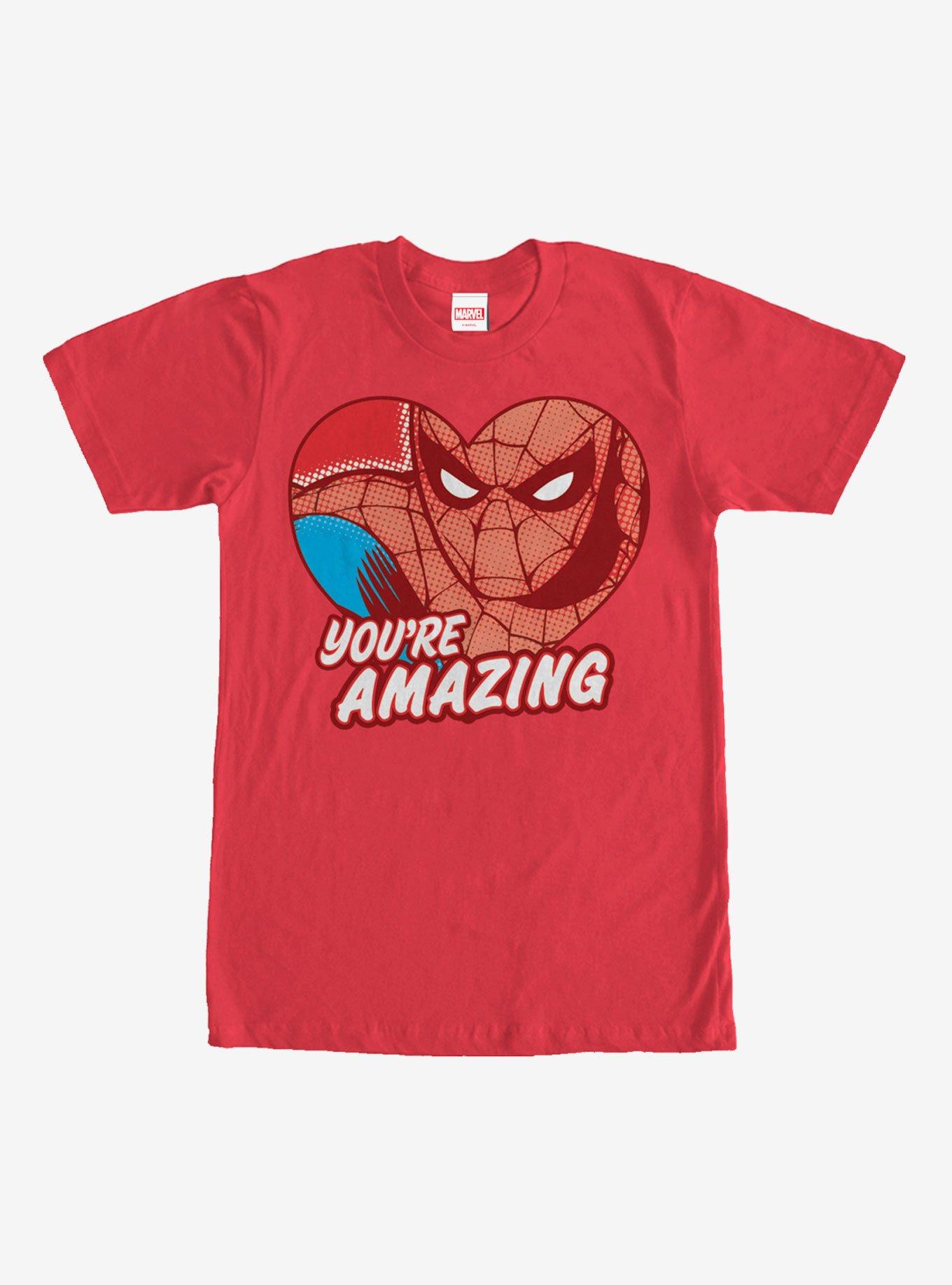 Marvel Spider-Man Amazing Heart T-Shirt, RED, hi-res