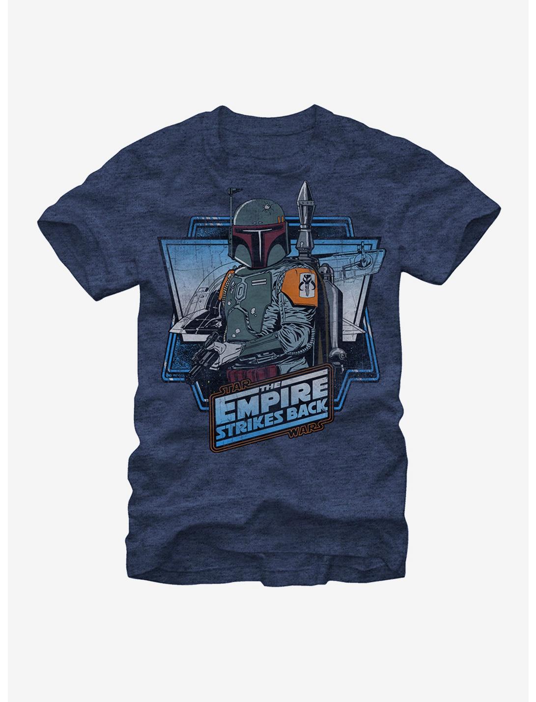 Star Wars The Empire Strikes Back Boba Fett T-Shirt, NAVY HTR, hi-res