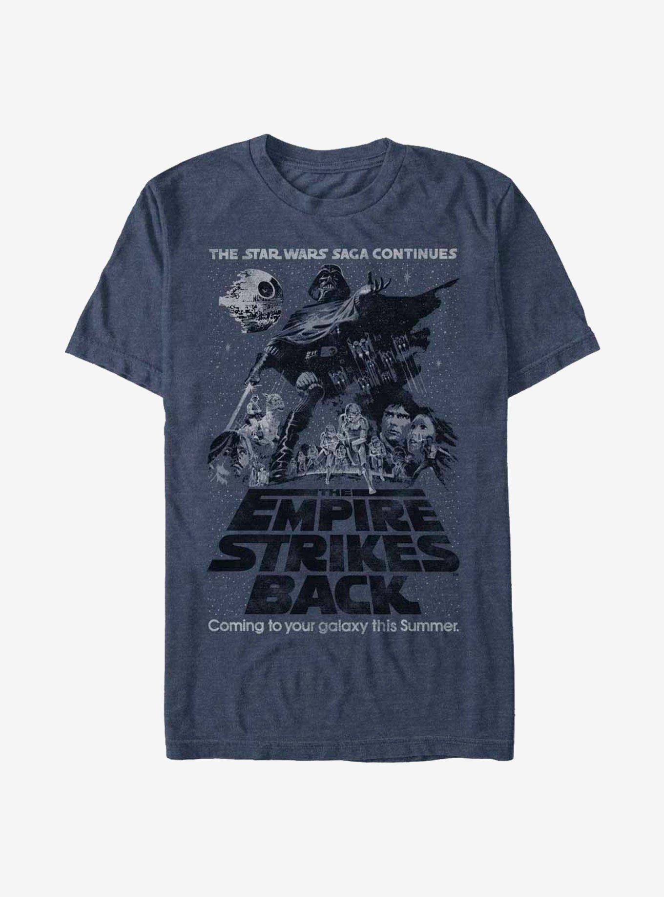 Star Wars Episode V The Empire Strikes Back Galaxy Near You Poster T-Shirt, NAVY HTR, hi-res