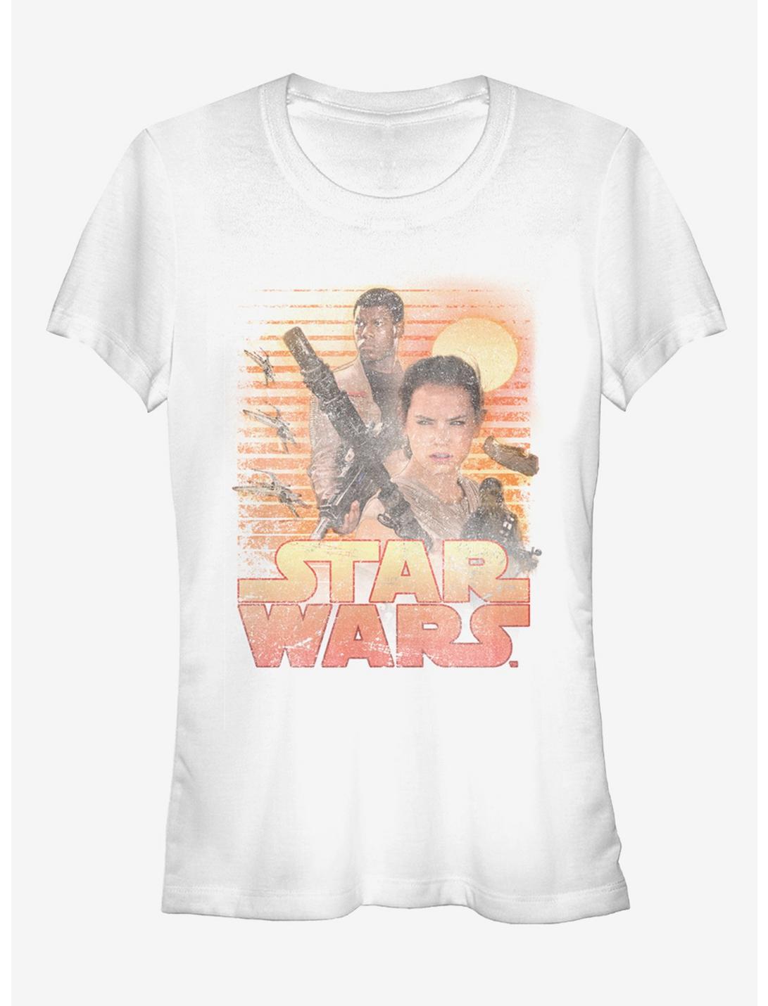 Star Wars Classic Rey and Finn Girls T-Shirt, WHITE, hi-res