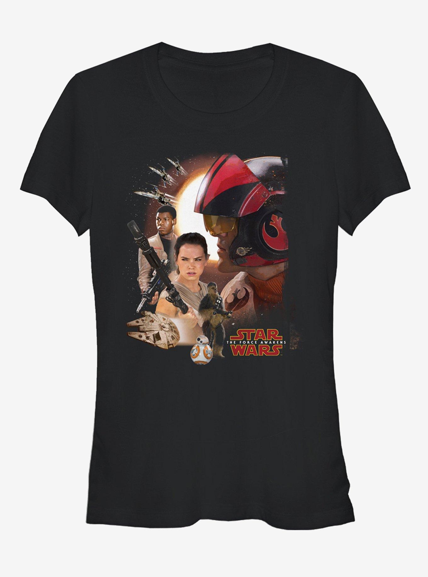 Star Wars Episode VII The Force Awakens Characters Girls T-Shirt, , hi-res