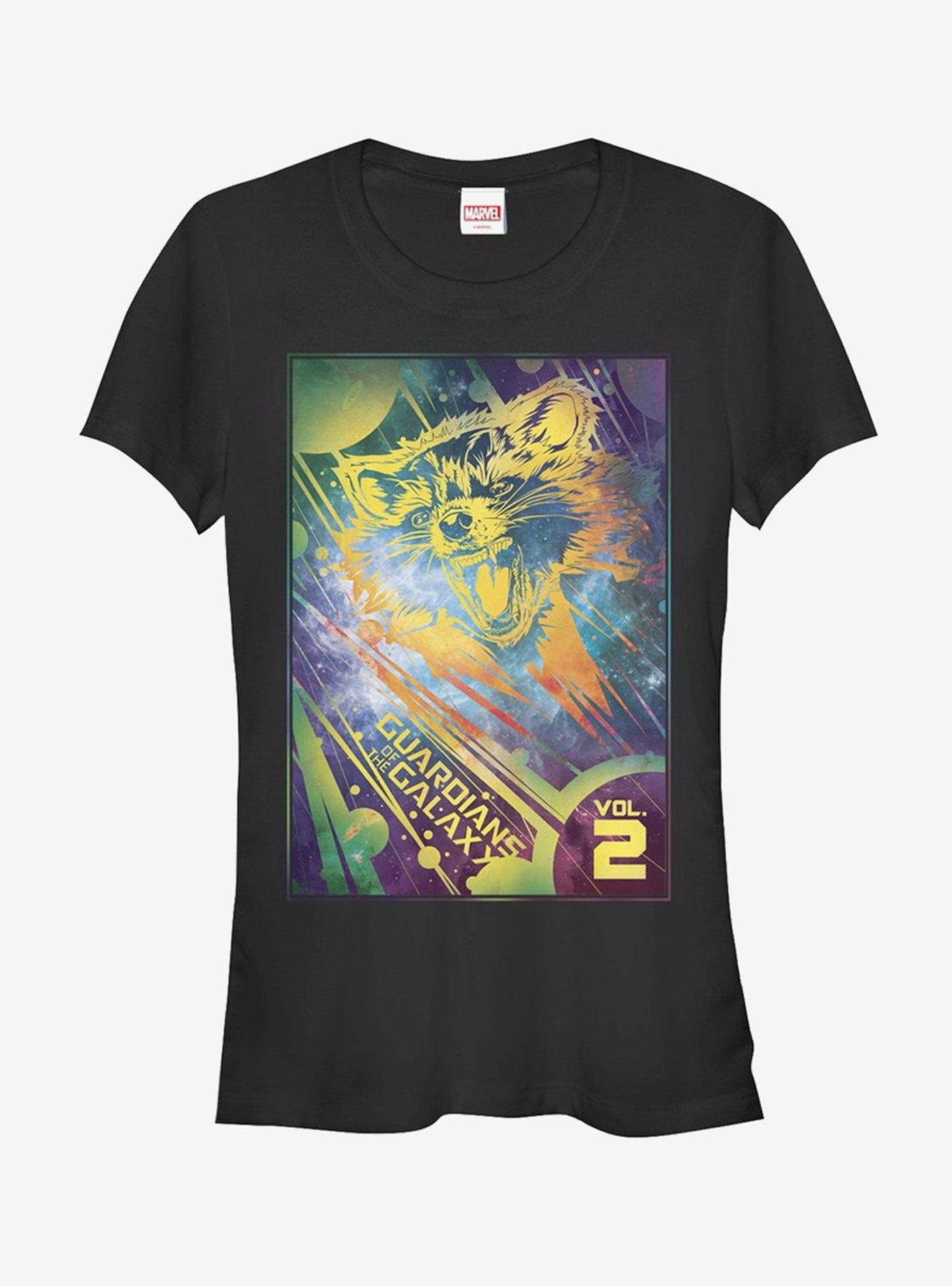 Marvel Guardians of the Galaxy Vol. 2 Rocket Space Girls T-Shirt, BLACK, hi-res