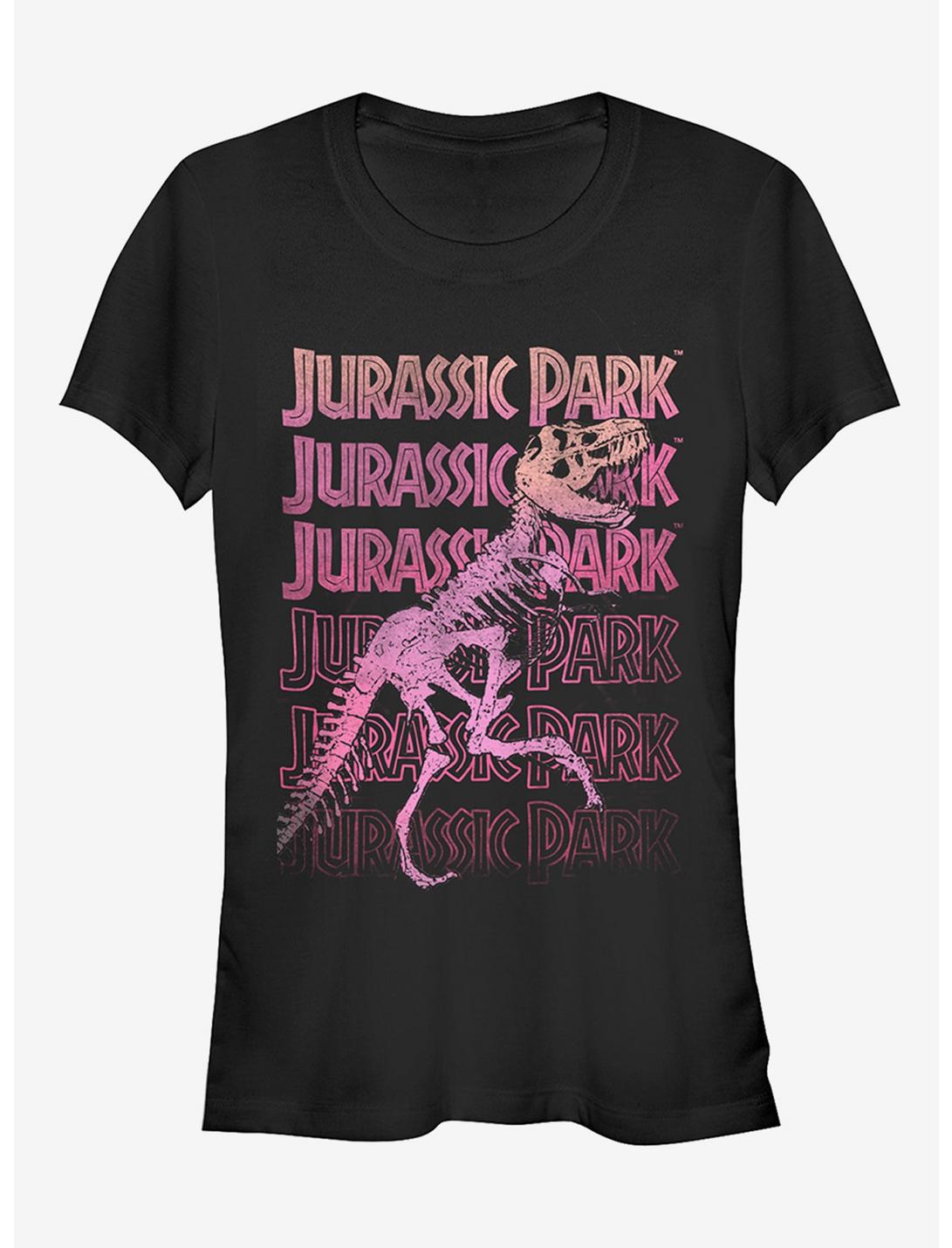 Jurassic Park T. Rex Skeleton Girls T-Shirt, BLACK, hi-res