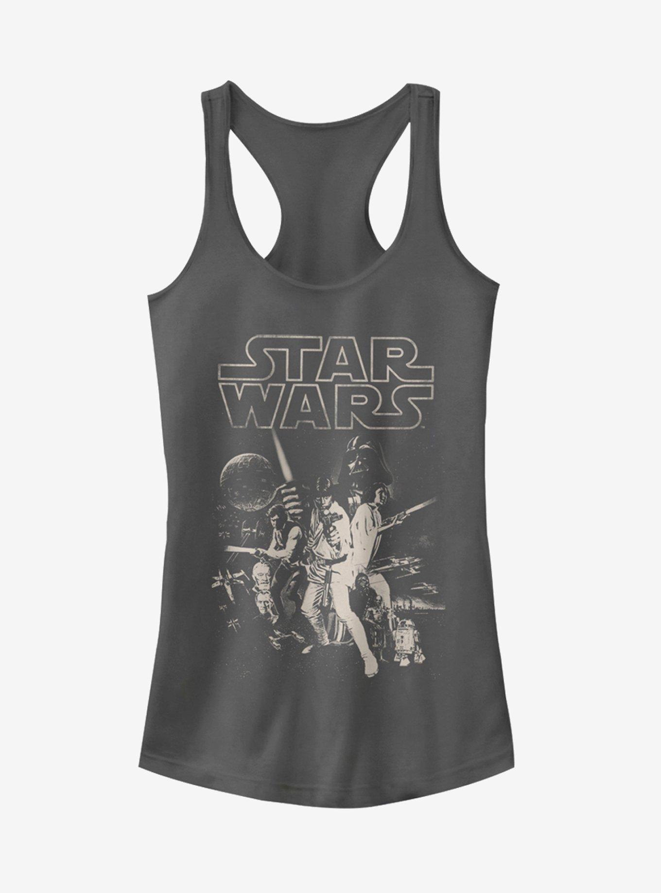 Star Wars Classic Poster Girls Tank Top, CHARCOAL, hi-res