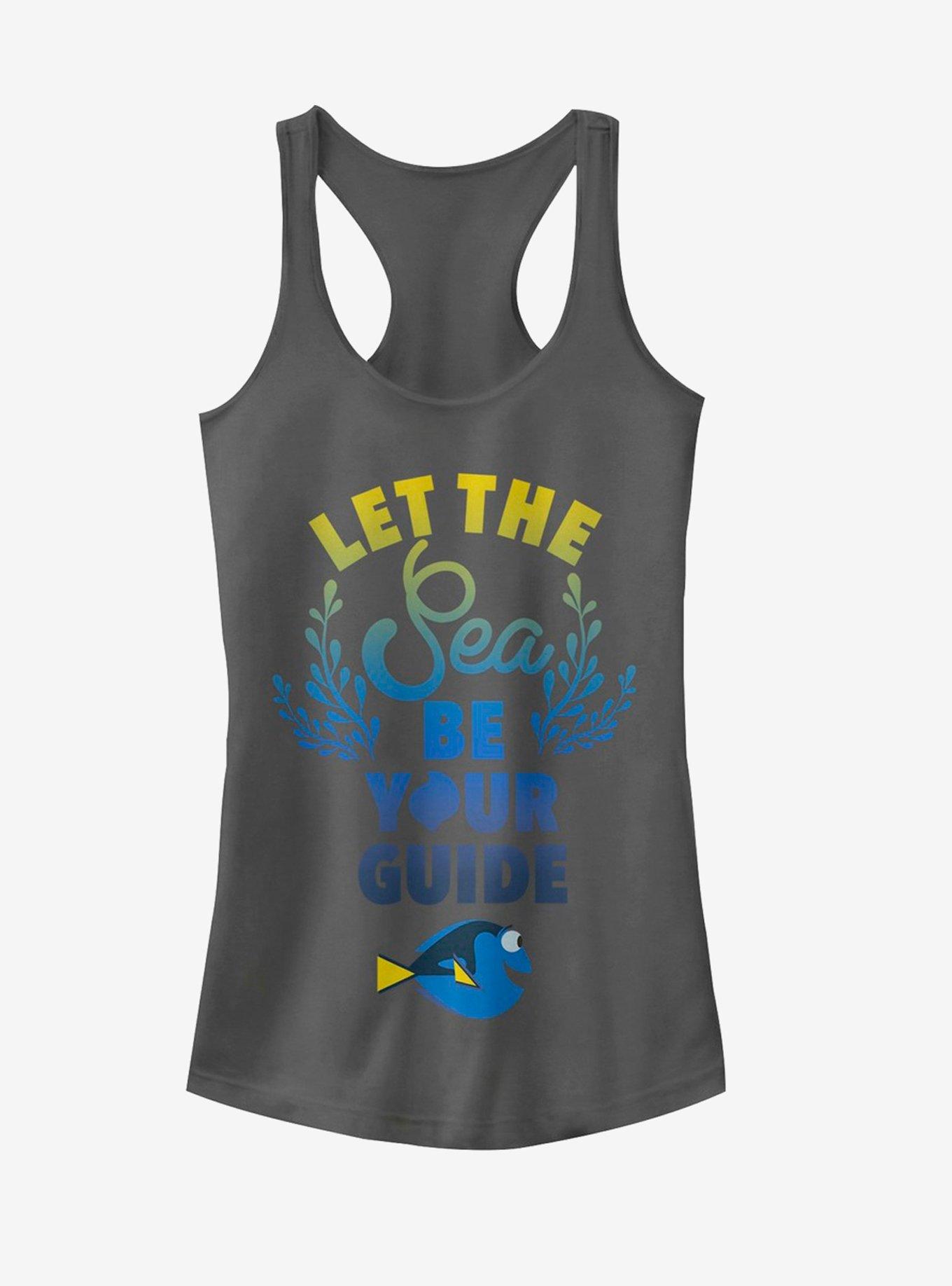 Disney Pixar Finding Dory Let the Sea be Your Guide Girls Tank, CHARCOAL, hi-res