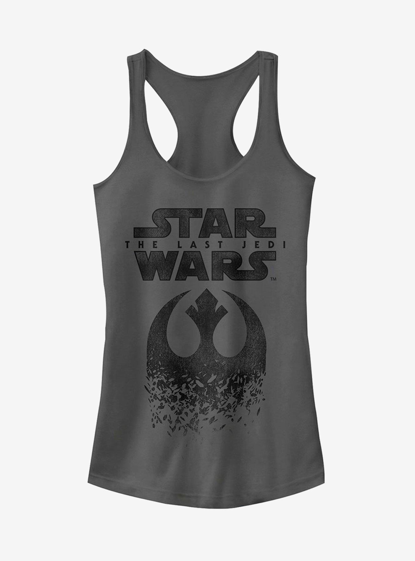 Star Wars Rebel Logo The Last Jedi Fleck Girls Tank, CHARCOAL, hi-res