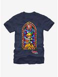 Nintendo Legend of Zelda Stained Glass T-Shirt, NAVY, hi-res