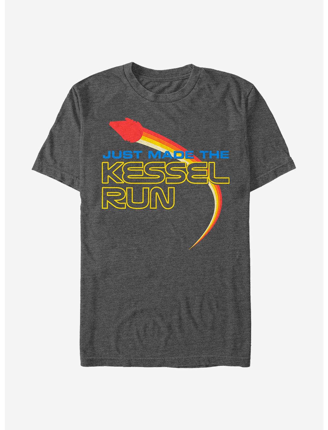 Star Wars Made the Kessel Run Rainbow T-Shirt, CHAR HTR, hi-res