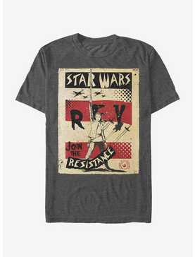 Star Wars Rey Join Resistance Poster T-Shirt, , hi-res