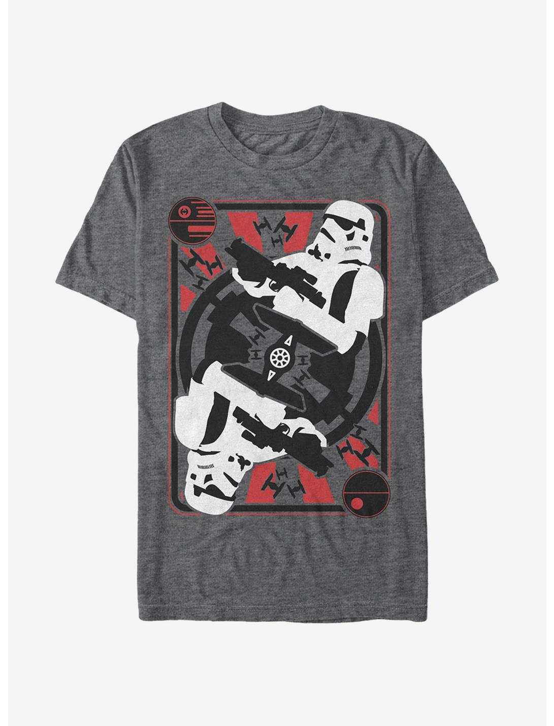 Star Wars Stormtrooper Death Star Card T-Shirt, CHAR HTR, hi-res