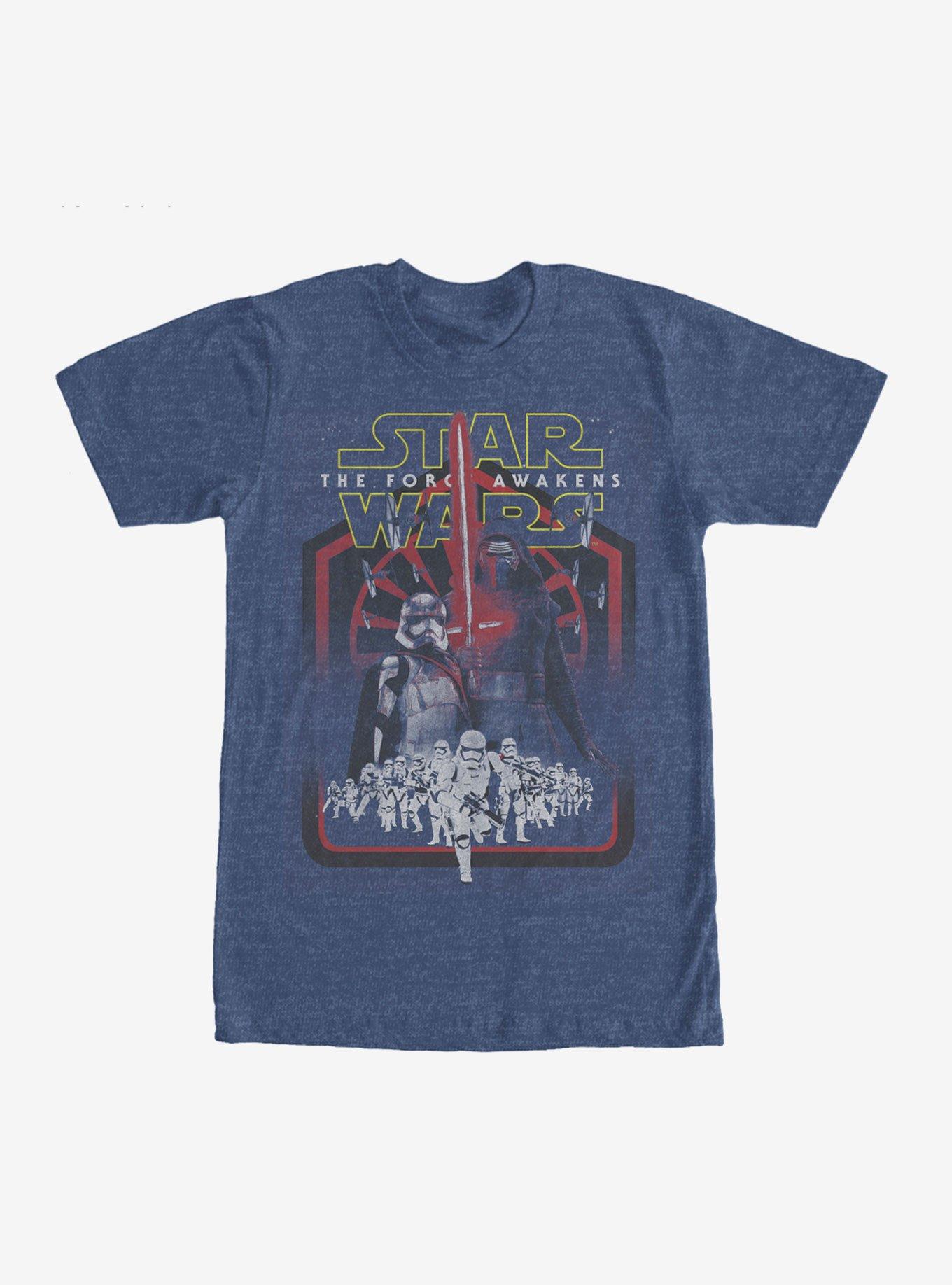 Star Wars Episode VII The Force Awakens Kylo Ren and Stormtroopers T-Shirt