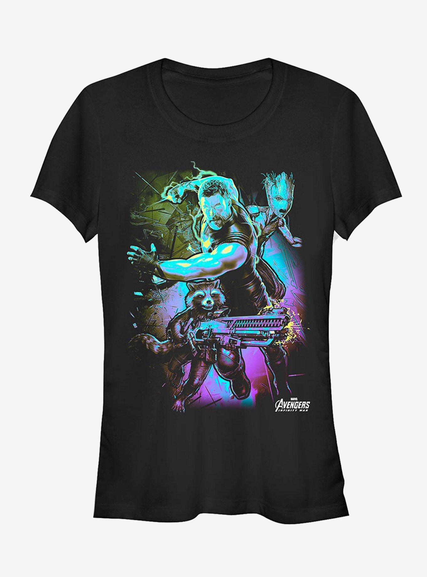 Marvel Avengers: Infinity War Thor Lightning Girls T-Shirt, NAVY, hi-res